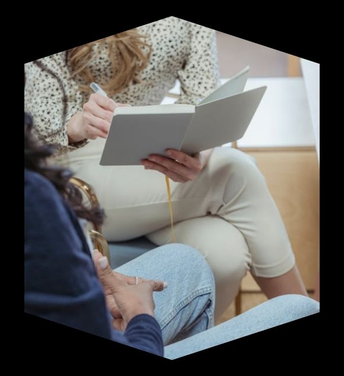 Customer insights consultant conducting an in-depth interview with a Canadian business client